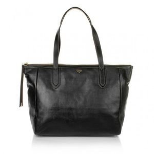 Fossil Black Leather Shoulder Bag